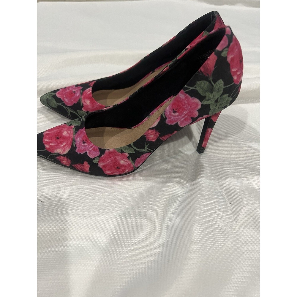 Women's Pink Floral Print Heels By Christian Soriano Size 6.5